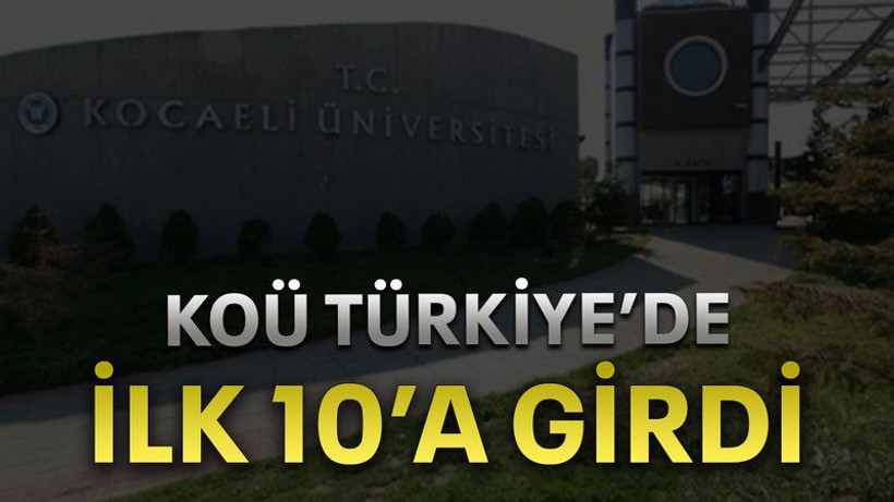 KOÜ Türkiye’de ilk 10’a girdi